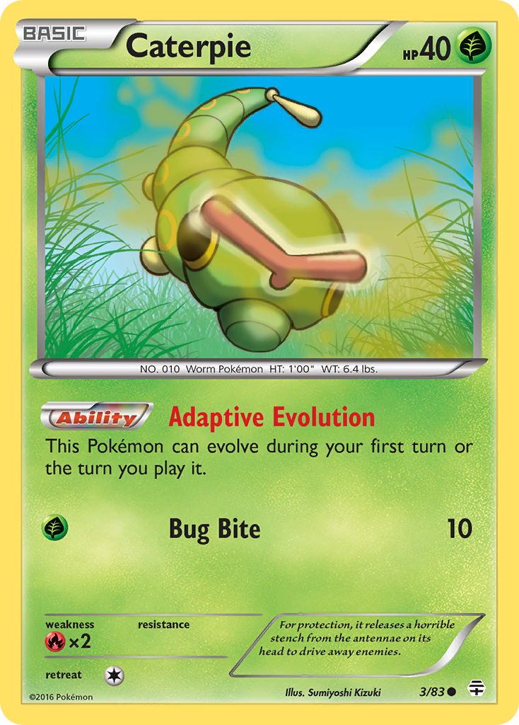 Caterpie (3/83) [XY: Generations] | Game Haven TX
