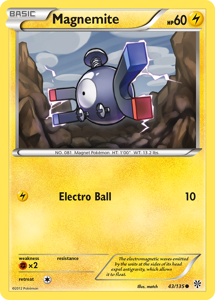 Magnemite (43/135) [Black & White: Plasma Storm] | Game Haven TX