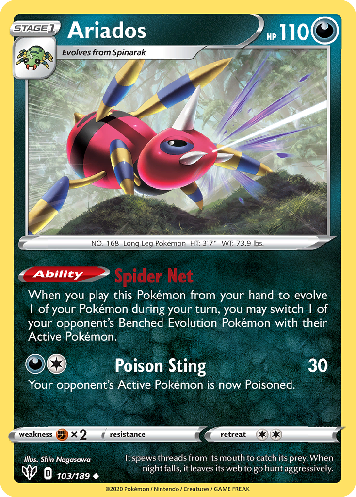Ariados (103/189) [Sword & Shield: Darkness Ablaze] | Game Haven TX