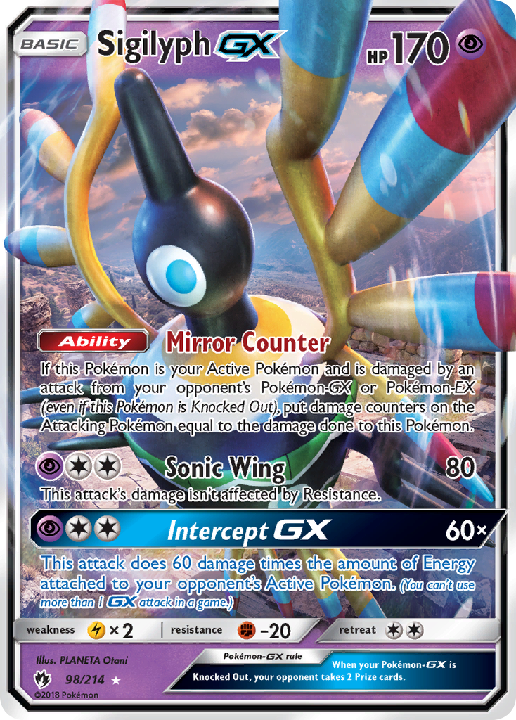Sigilyph GX (98/214) [Sun & Moon: Lost Thunder] | Game Haven TX
