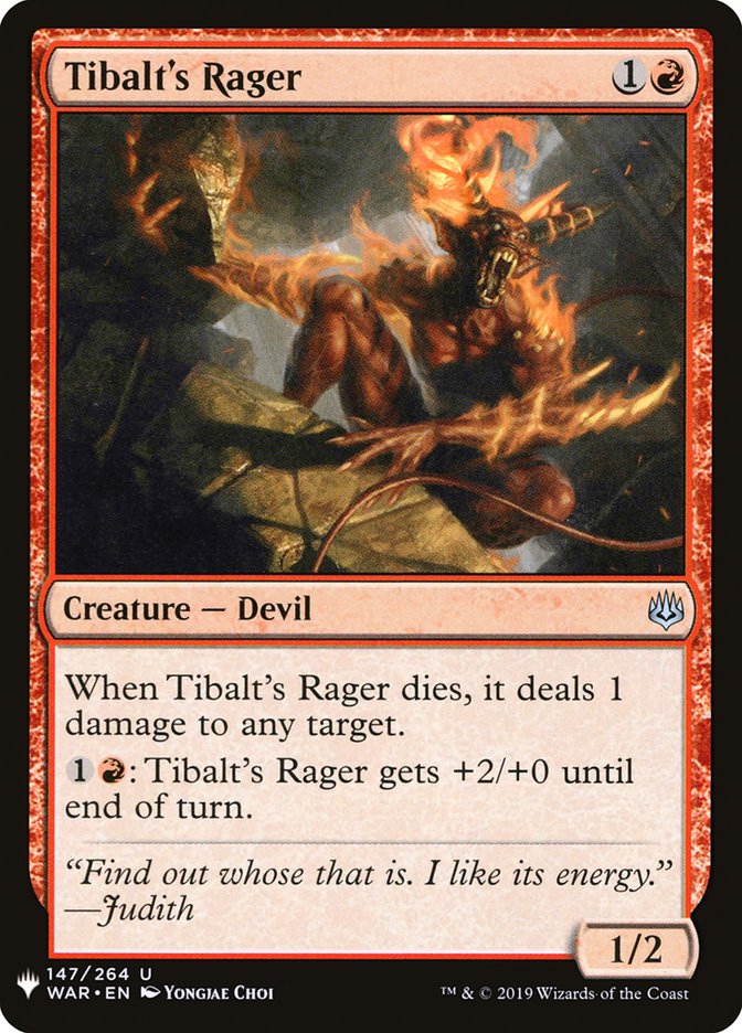 Tibalt's Rager [Mystery Booster] | Game Haven TX