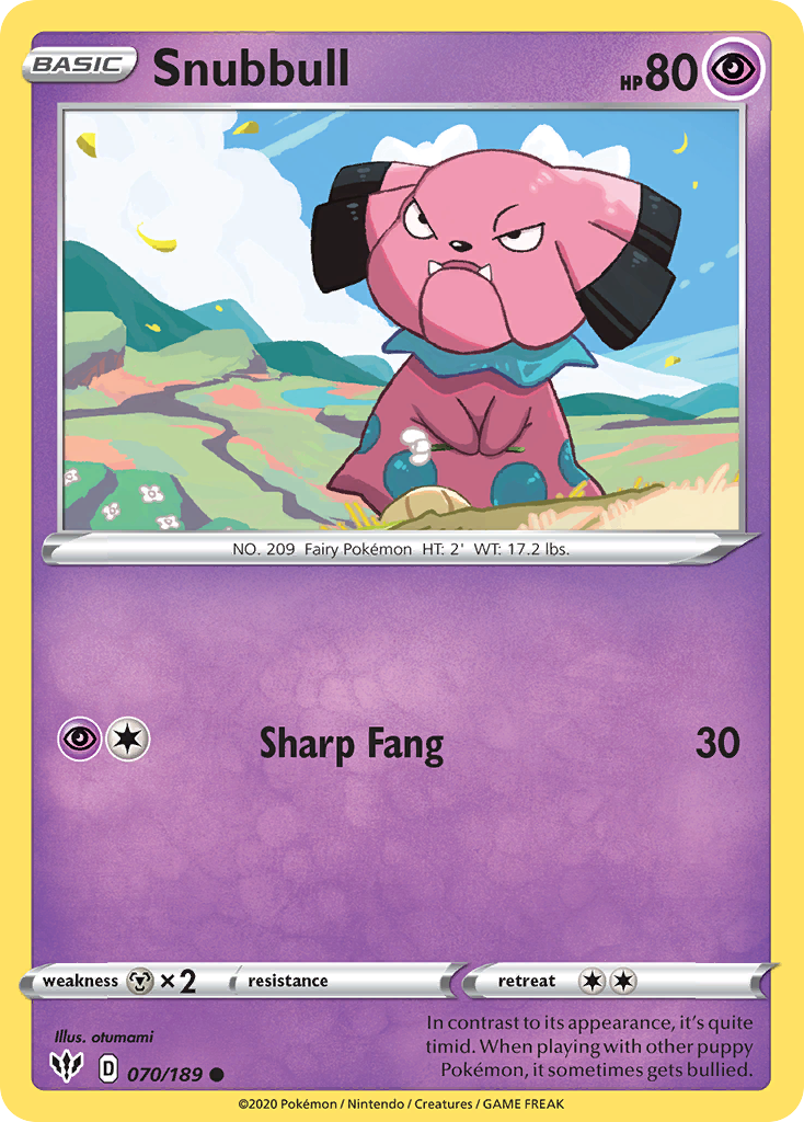 Snubbull (070/189) [Sword & Shield: Darkness Ablaze] | Game Haven TX