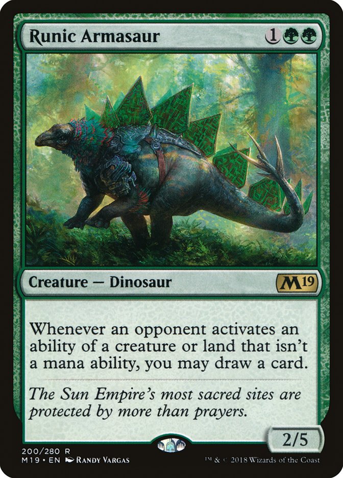 Runic Armasaur [Core Set 2019] | Game Haven TX