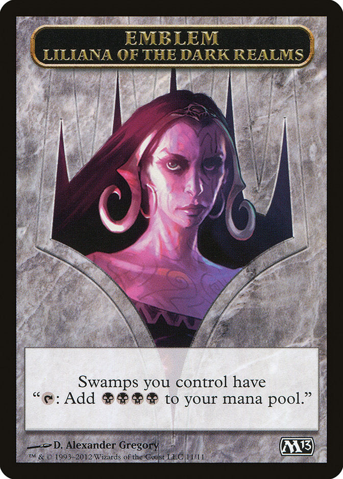 Liliana of the Dark Realms Emblem [Magic 2013 Tokens] | Game Haven TX