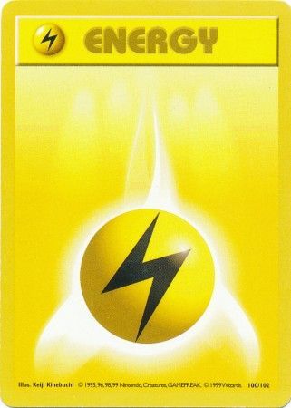 Lightning Energy (100/102) [Base Set Shadowless Unlimited] | Game Haven TX