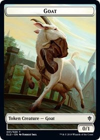 Goat // Food (18) Double-sided Token [Throne of Eldraine Tokens] | Game Haven TX