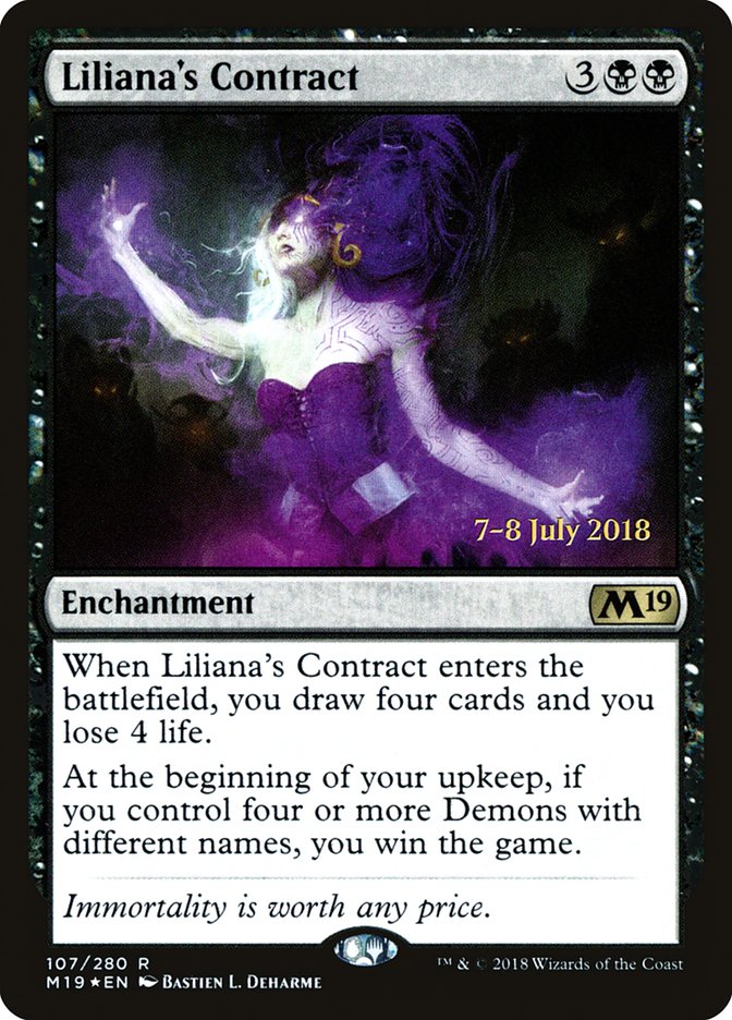 Liliana's Contract [Core Set 2019 Promos] | Game Haven TX