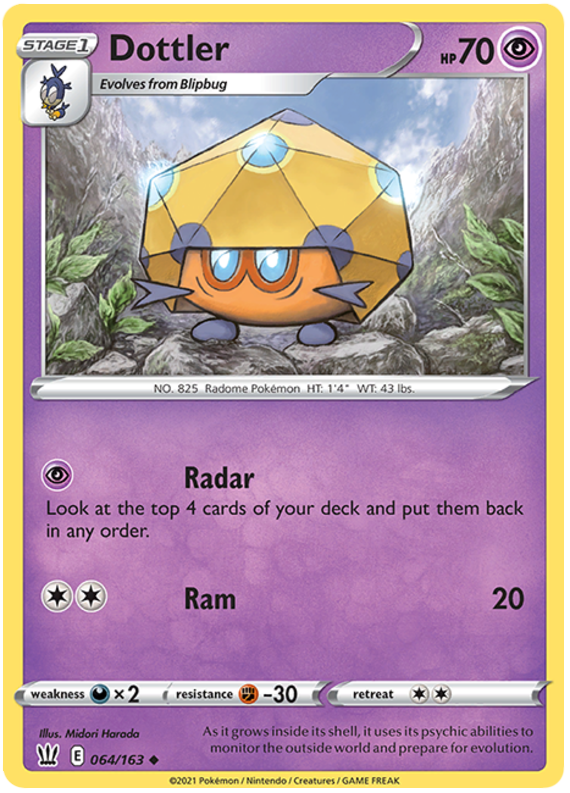 Dottler (064/163) [Sword & Shield: Battle Styles] | Game Haven TX