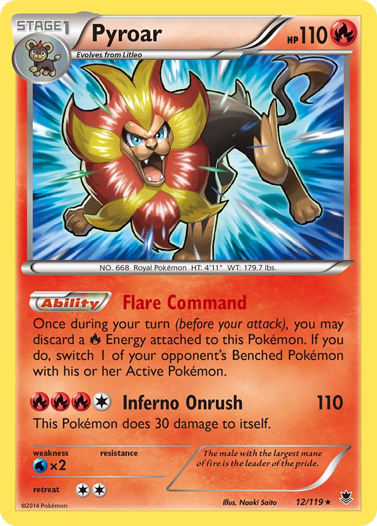 Pyroar (12/119) (Theme Deck Exclusive) [XY: Phantom Forces] | Game Haven TX