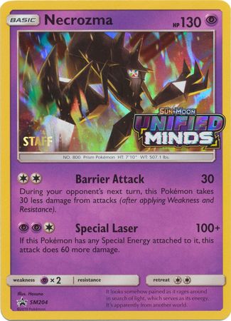 Necrozma (SM204) (Staff Prerelease Promo) [Sun & Moon: Black Star Promos] | Game Haven TX