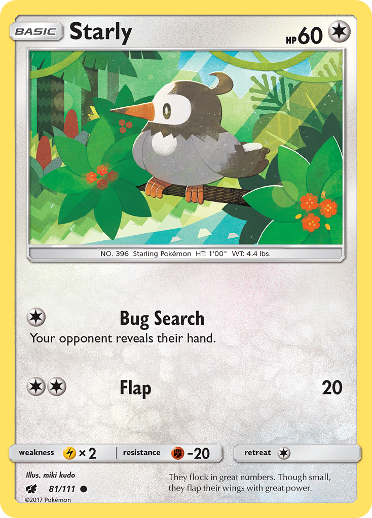 Starly (81/111) [Sun & Moon: Crimson Invasion] | Game Haven TX