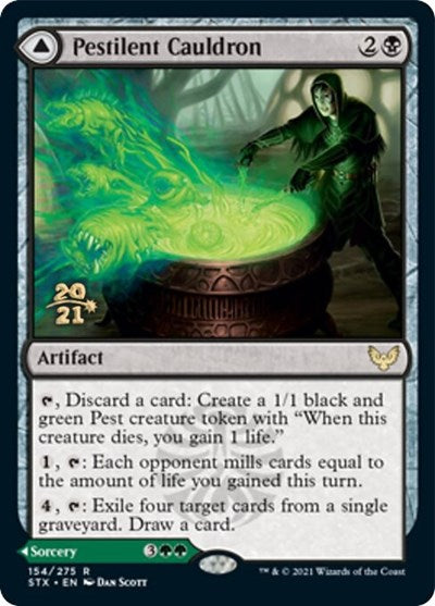 Pestilent Cauldron // Restorative Burst (Prerelease) [Strixhaven: School of Mages Prerelease Promos] | Game Haven TX