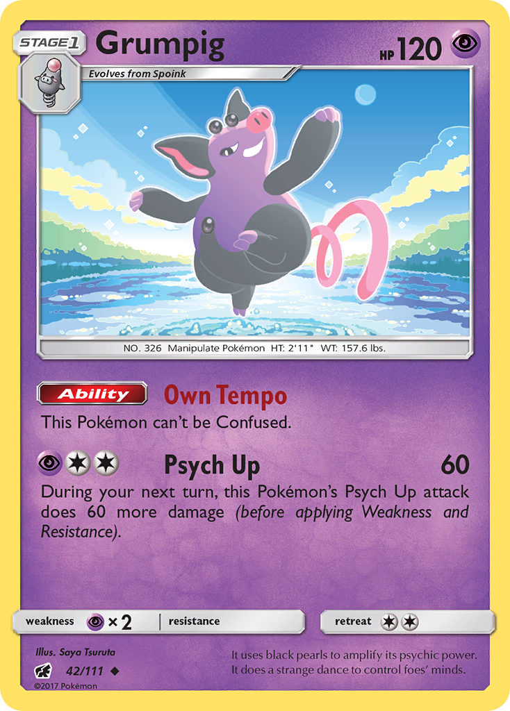 Grumpig (42/111) [Sun & Moon: Crimson Invasion] | Game Haven TX