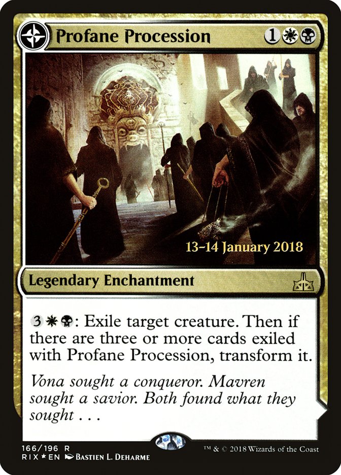 Profane Procession // Tomb of the Dusk Rose [Rivals of Ixalan Promos] | Game Haven TX