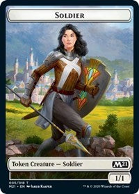 Soldier // Treasure Double-sided Token [Core Set 2021 Tokens] | Game Haven TX