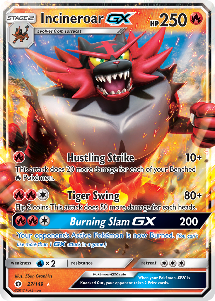 Incineroar GX (27/149) [Sun & Moon: Base Set] | Game Haven TX