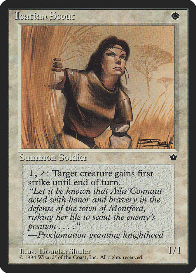 Icatian Scout (Douglas Shuler) [Fallen Empires] | Game Haven TX