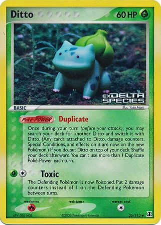 Ditto (36/113) (Stamped) [EX: Delta Species] | Game Haven TX