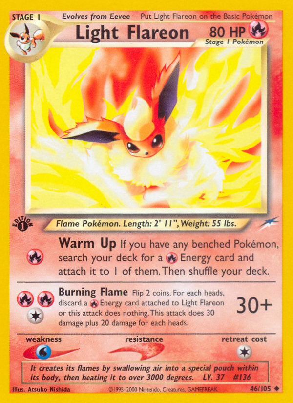 Light Flareon (46/105) [Neo Destiny 1st Edition] | Game Haven TX