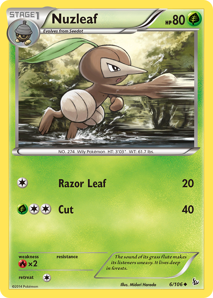 Nuzleaf (6/106) [XY: Flashfire] | Game Haven TX