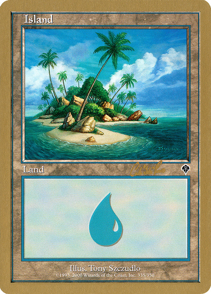 Island (cr335a) (Carlos Romao) [World Championship Decks 2002] | Game Haven TX