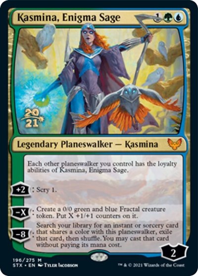 Kasmina, Enigma Sage (Prerelease) [Strixhaven: School of Mages Prerelease Promos] | Game Haven TX
