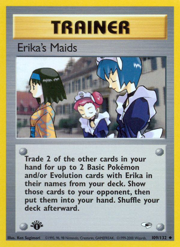Erika's Maids (109/132) [Gym Heroes 1st Edition] | Game Haven TX