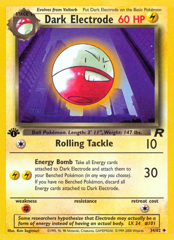 Dark Electrode (34/82) [Team Rocket 1st Edition] | Game Haven TX