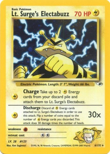 Lt. Surge's Electabuzz (6/132) [Gym Heroes Unlimited] | Game Haven TX