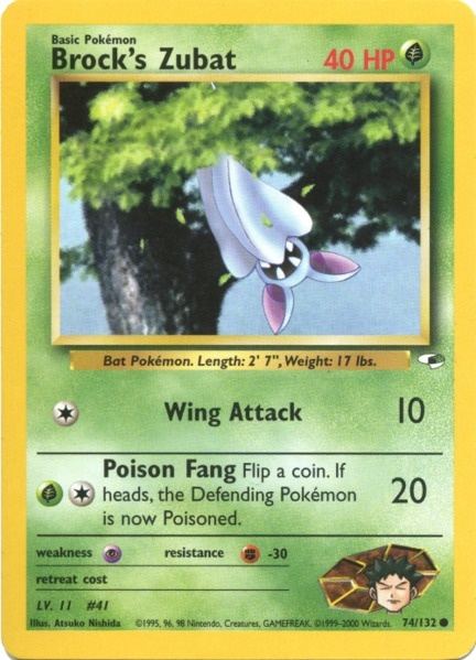 Brock's Zubat (74/132) [Gym Heroes Unlimited] | Game Haven TX