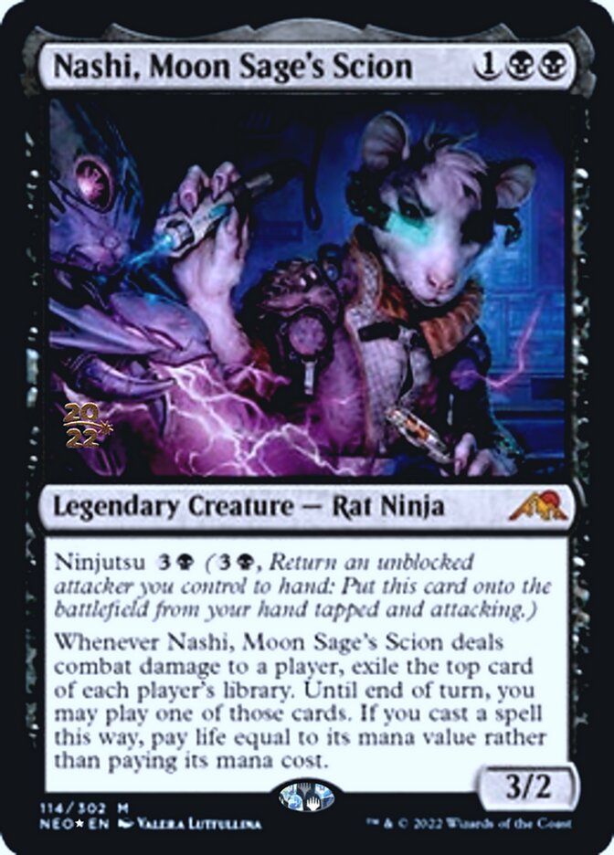Nashi, Moon Sage's Scion [Kamigawa: Neon Dynasty Prerelease Promos] | Game Haven TX