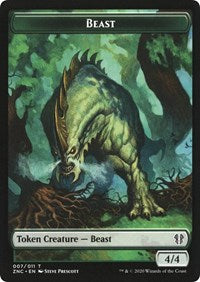 Beast // Saproling Double-sided Token [Commander: Zendikar Rising Tokens] | Game Haven TX