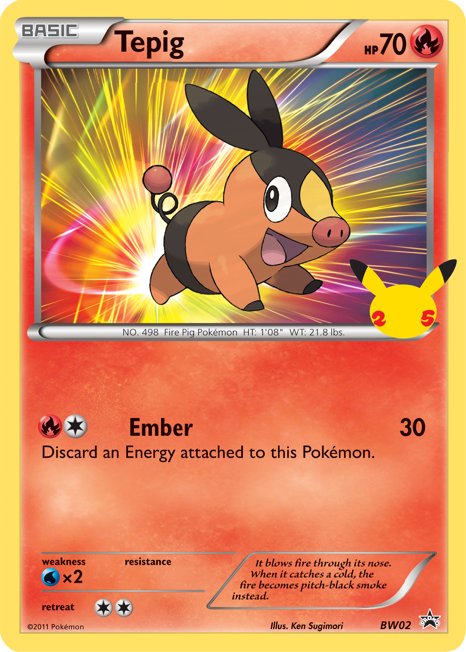 Tepig (BW02) (Jumbo Card) [First Partner Pack] | Game Haven TX