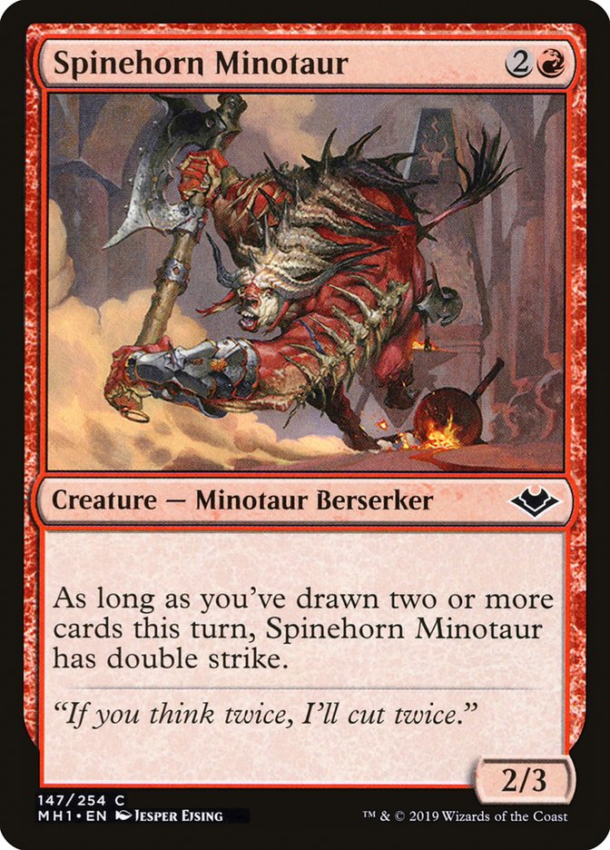 Spinehorn Minotaur [Modern Horizons] | Game Haven TX