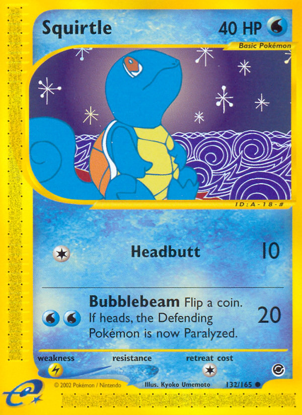 Squirtle (132/165) [Expedition: Base Set] | Game Haven TX