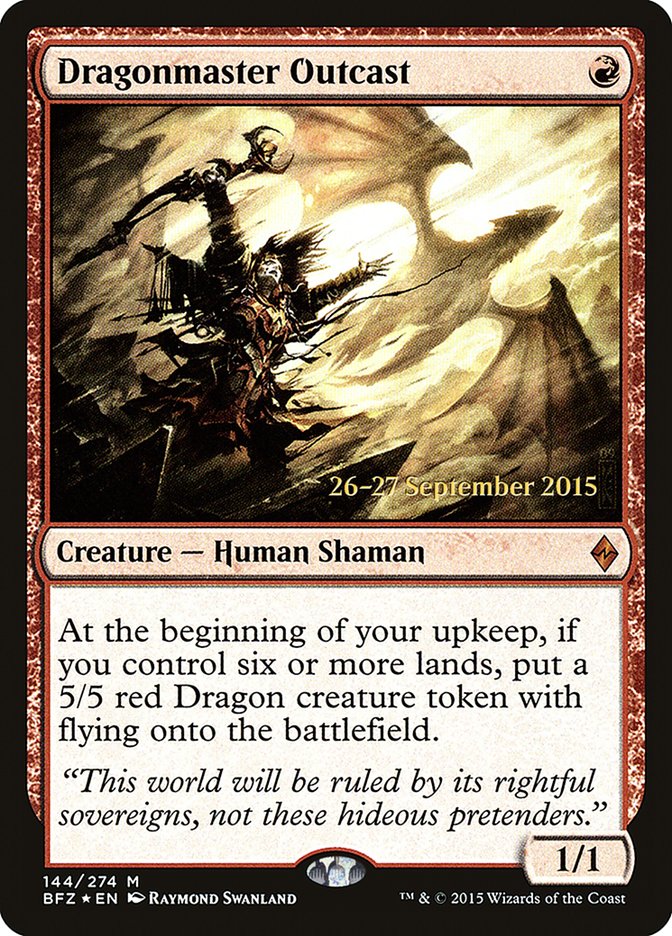 Dragonmaster Outcast [Battle for Zendikar Promos] | Game Haven TX