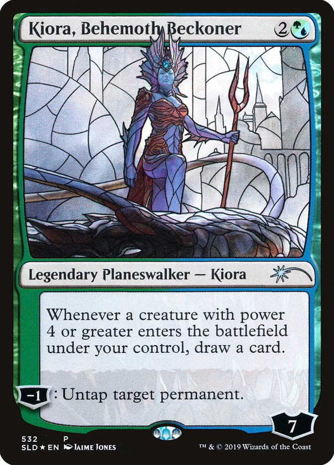 Kiora, Behemoth Beckoner (Stained Glass) [Secret Lair Drop Promos] | Game Haven TX
