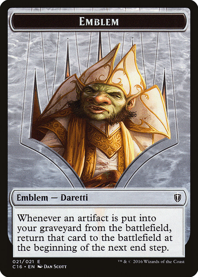 Daretti, Scrap Savant Emblem [Commander 2016 Tokens] | Game Haven TX