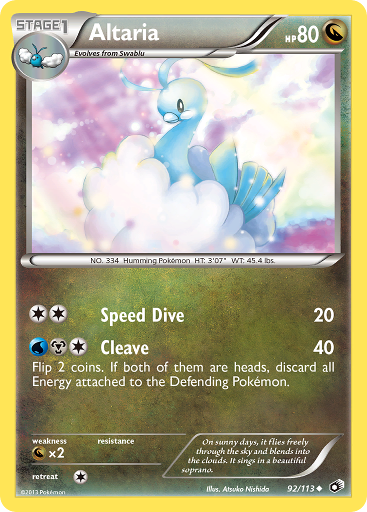 Altaria (92/113) [Black & White: Legendary Treasures] | Game Haven TX