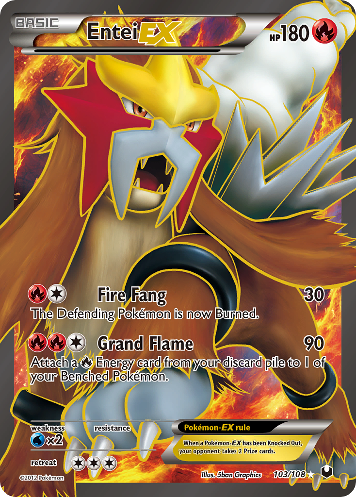 Entei EX (103/108) [Black & White: Dark Explorers] | Game Haven TX