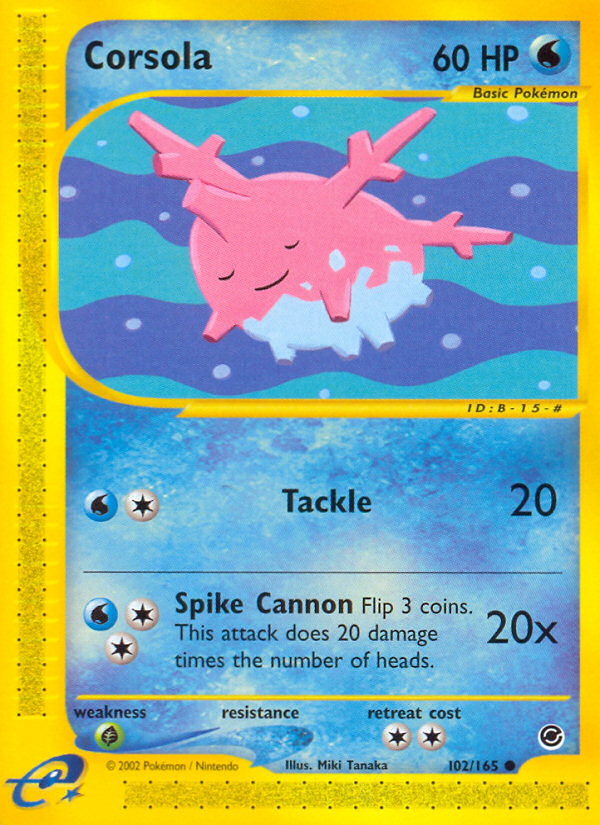 Corsola (102/165) [Expedition: Base Set] | Game Haven TX