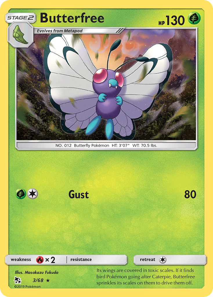 Butterfree (3/68) [Sun & Moon: Hidden Fates] | Game Haven TX
