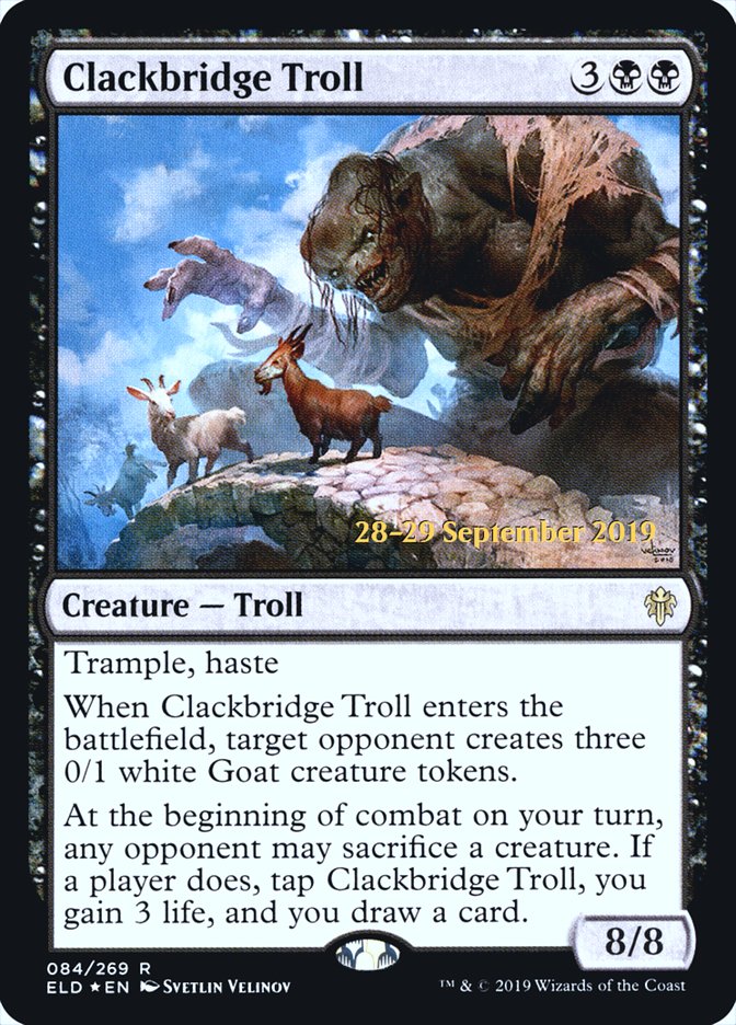Clackbridge Troll [Throne of Eldraine Promos] | Game Haven TX