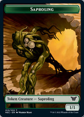 Saproling // Spirit (002) Double-sided Token [Kamigawa: Neon Dynasty Commander Tokens] | Game Haven TX