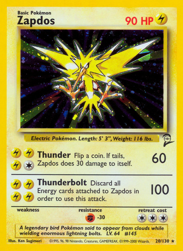 Zapdos (20/130) [Base Set 2] | Game Haven TX