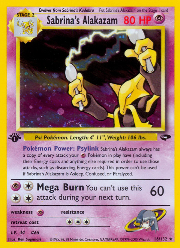 Sabrina's Alakazam (16/132) [Gym Challenge 1st Edition] | Game Haven TX
