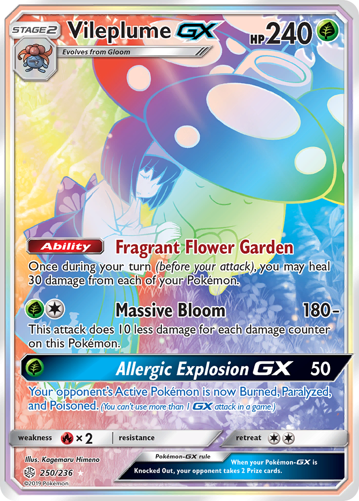 Vileplume GX (250/236) [Sun & Moon: Cosmic Eclipse] | Game Haven TX