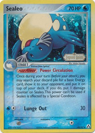 Sealeo (43/92) (Stamped) [EX: Legend Maker] | Game Haven TX