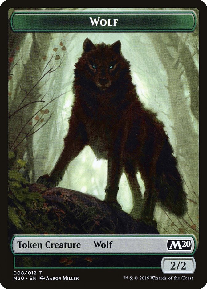 Wolf Token [Core Set 2020 Tokens] | Game Haven TX