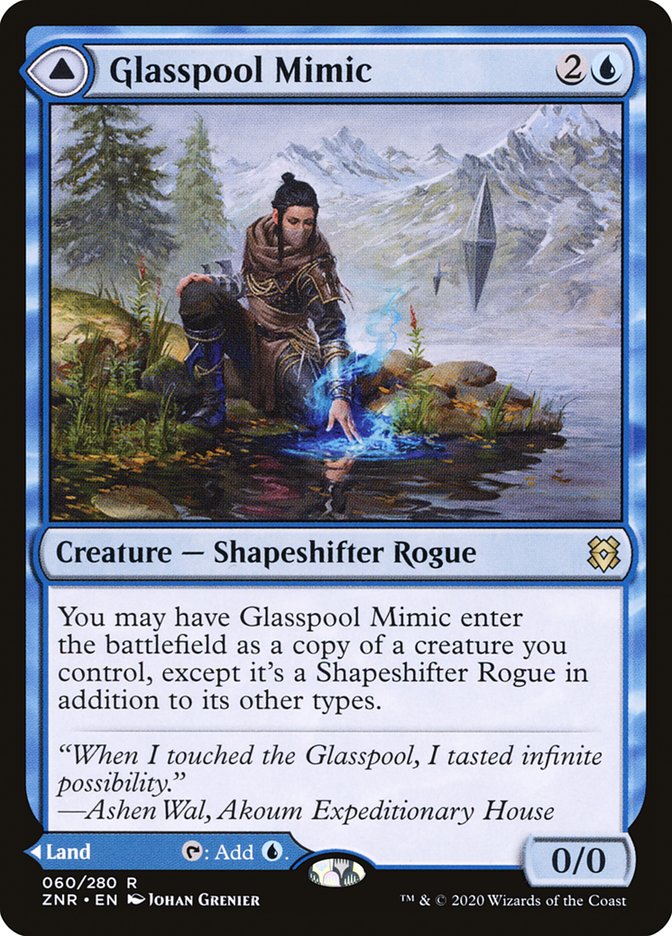 Glasspool Mimic // Glasspool Shore [Zendikar Rising] | Game Haven TX